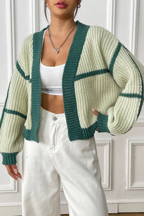 'Jessamine' Cropped Knit Cardigan - Celes Fashion